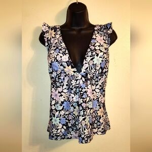 Freshwater Tankini Floral with Ruffled Straps XXL NWOT